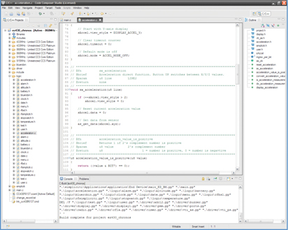 Figure 2: Texas Instruments' Chronos development software.